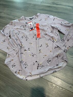 Womens Hilary Radley Long Sleeve Floral Blouse Size M